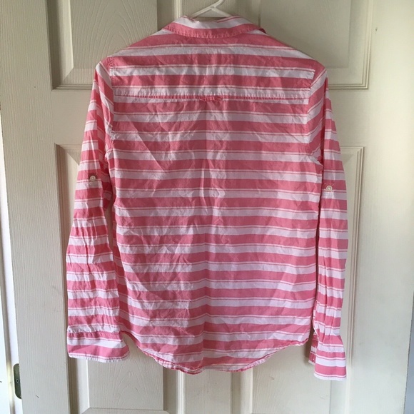 Express Casual Button-down Shirt pink/white stripes - Picture 3 of 3